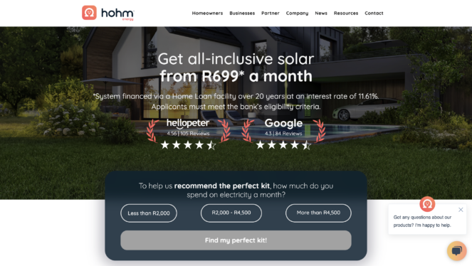 Hohm Energy to scale adoption of rooftop solar across South Africa, backed by $8M seed