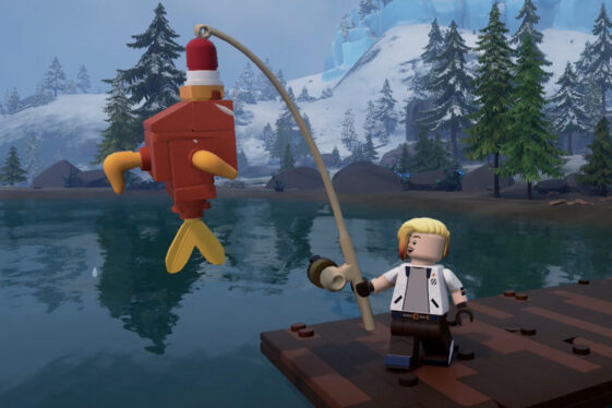 How to make a fishing rod in Lego Fortnite