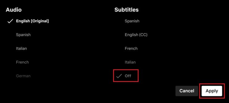 How to turn off subtitles on Netflix on almost any device