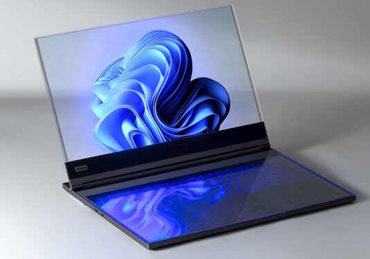 Lenovo’s laptop concept is fully transparent, but the point isn’t entirely clear