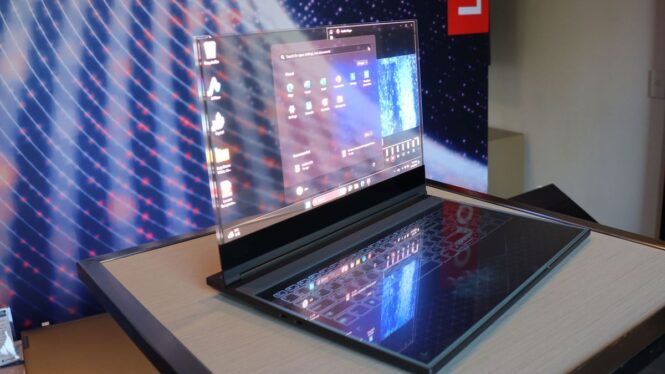 Lenovo’s Project Crystal is the world’s first laptop with a transparent microLED display