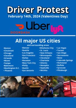 Uber, Lyft and DoorDash drivers are striking on February 14