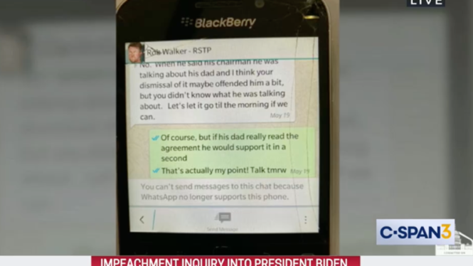 A Blackberry With a Cracked Screen Led to Some Weird Moments in the Biden Impeachment Inquiry