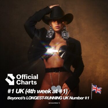 Beyoncé’s ‘Texas Hold ‘Em’ Logs Fourth Week at No. 1 In U.K.