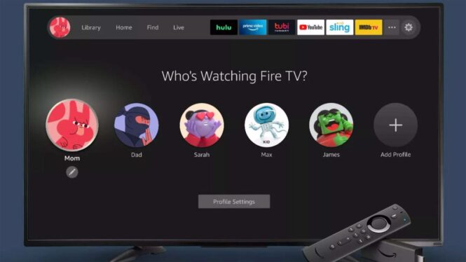 How to add new a profile to Amazon Fire TV