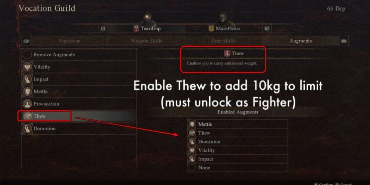 How to increase maximum carry weight in Dragon’s Dogma 2