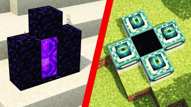 How to make a portal in Minecraft (Nether or End Portal)