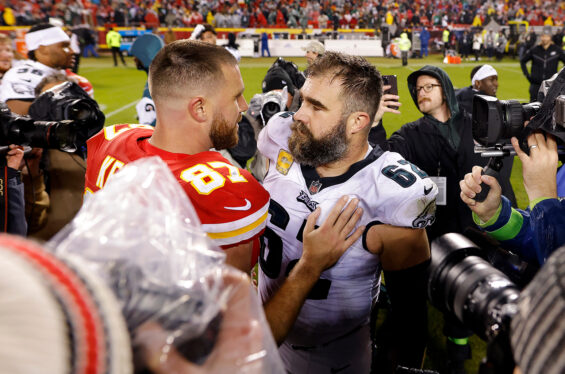 Jason and Travis Kelce Thank Taylor Swift Fans for Voting ‘New Heights’ Podcast of the Year