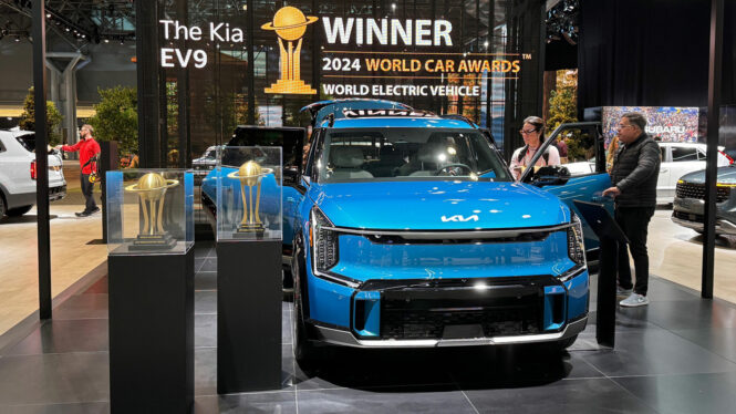 Kia EV9 wins 2024 World Car of the Year and World Electric Car at New York Auto Show