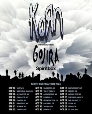 Korn Plot 25-City 2024 Fall North American Tour With Gojira, Spiritbox