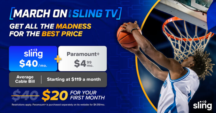 Sling TV has 46 March Madness games, and it’s $40 off