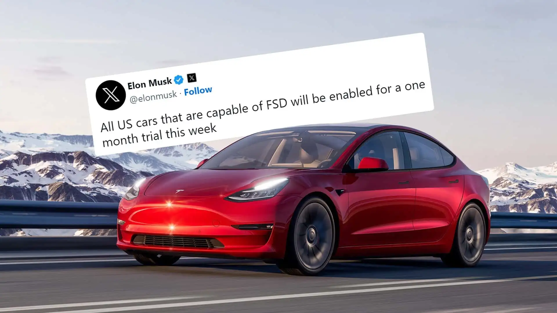 Tesla is pushing a free one-month trial of its FSD Beta driver-assistance software to US customers
