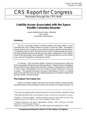 US House of Representatives Columbia Accident Documents