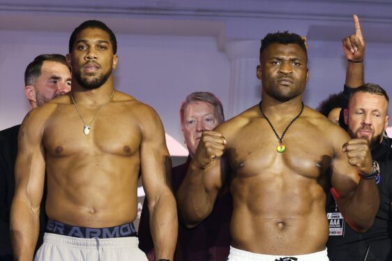 What time is Anthony Joshua vs Francis Ngannou today?