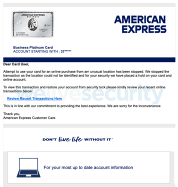 Your American Express credit card info may have been hacked
