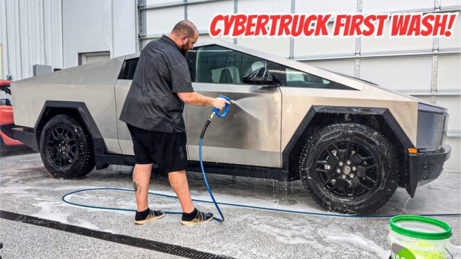 Drive-Through Car Wash Was Too Much for Tesla Cybertruck