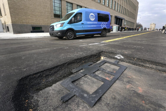 Here’s how EVs charge as they drive on a stretch of Michigan road