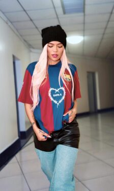 Karol G’s Barbed-Wire Heart Logo Takes Over FC Barcelona Jerseys