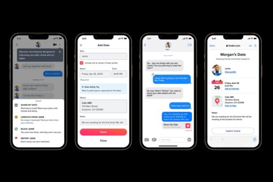Tinder gets a ‘Share My Date’ feature for users to send date plans to their curious friends