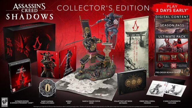 Assassins Creed Shadows Gold, Ultimate, & Collectors Edition Differences