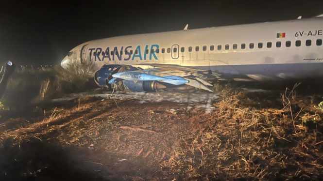 Boeing Plane Skids Off the Runway and Catches Fire