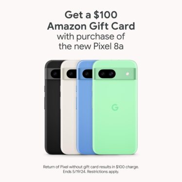 Buy the new Google Pixel 8a and get a free $100 Amazon Gift Card