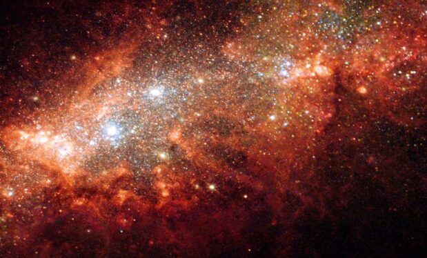Hubble Glimpses a Star-Forming Factory