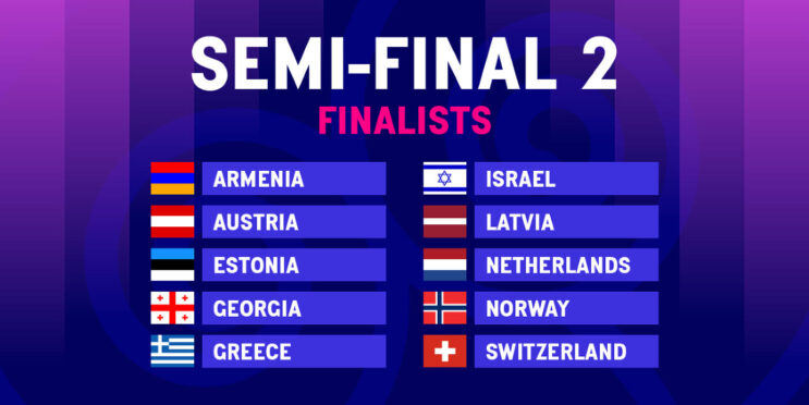 Switzerland, Georgia, Israel & 7 More Countries Qualify for Grand Final of Eurovision 2024