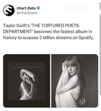 Taylor Swift’s ‘The Tortured Poets Department’ Surpasses 2 Million in U.S. Sales