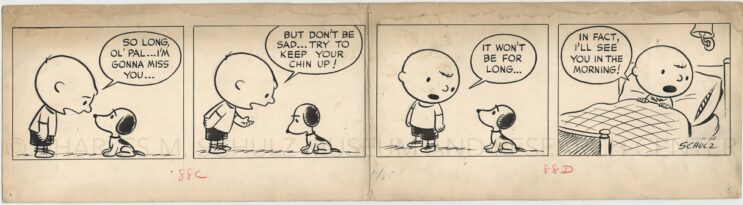 The Very First PEANUTS Comic Set The Saddest Part of Charlie Browns Character in Stone