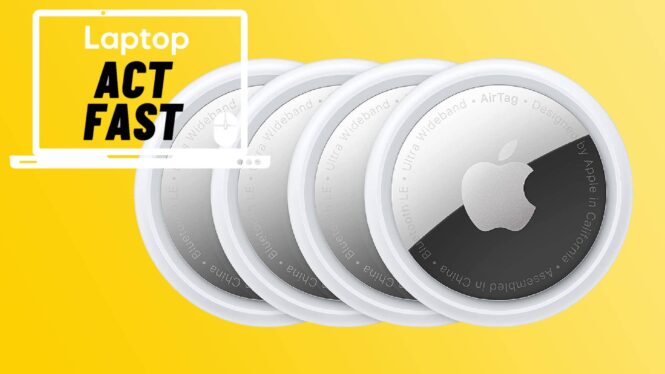 A four-pack of Apple AirTags has dropped to $80