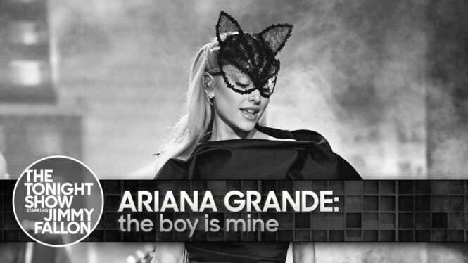 Ariana Grande Performs ‘The Boy Is Mine,’ Confirms Penn Badgley Stars in Video: ‘Super Honored To Work With Him’