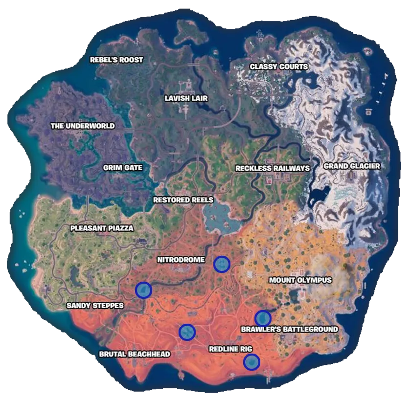 Every Oasis Pool Location In Fortnite Chapter 5 Season 3