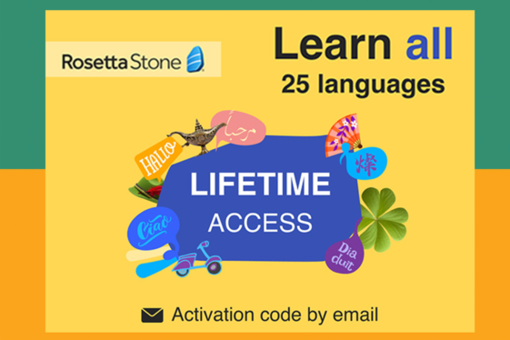 Get lifetime access to 25 Rosetta Stone languages and more courses for under $190