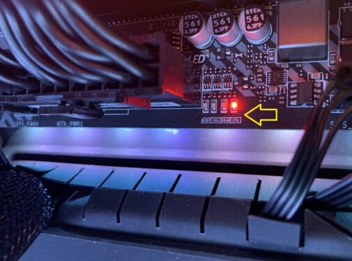 How to fix a red light error on a motherboard