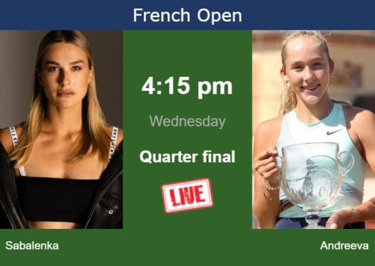 How to watch Andreeva vs. Sabalenka in the 2024 French Open online for free