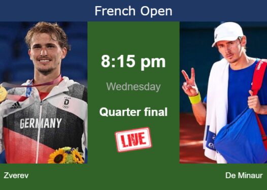 How to watch Zverev vs. de Minaur in the 2024 French Open online for free