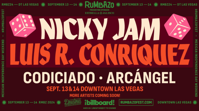 Nicky Jam, Arcángel, Luis R Conriquez & More Set to Headline RUMBAZO 2024 | Billboard News
