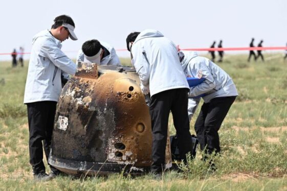 Rocks from the far side of the Moon landed in Mongolia on Tuesday