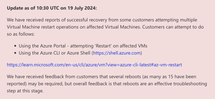 CrowdStrike fixes start at “reboot up to 15 times” and get more complex from there