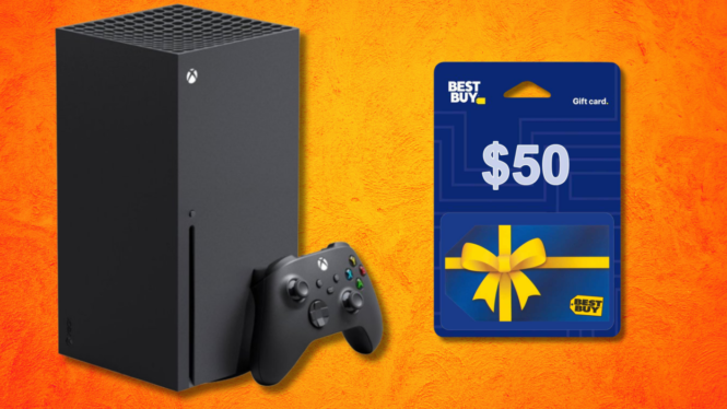Get $50 off the Xbox Series X plus a free $50 gift card at Best Buy