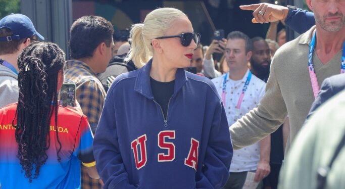 Lady Gaga Rocks Team USA Fleece Sweatshirt at the Paris Olympics: Here’s Where to Buy It