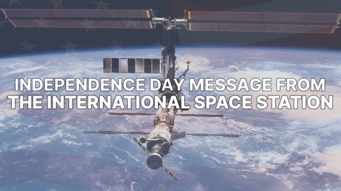 NASA astronauts send Fourth of July message to Earth from ISS (video)