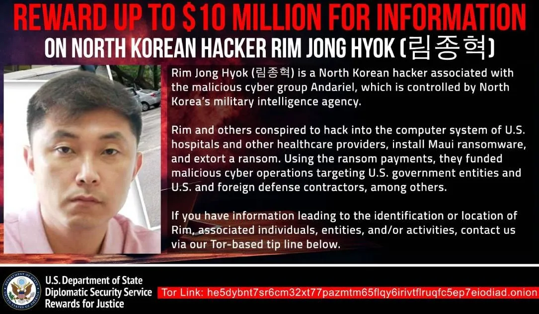 North Korean who used ransomware to attack US healthcare providers has been indicted