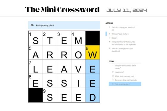 NYT’s The Mini crossword answers for July 11