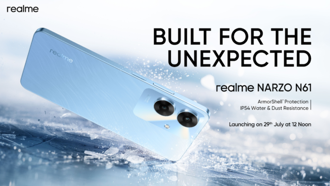 Realme Narzo N61 arrives on July 29 with IP54 rating