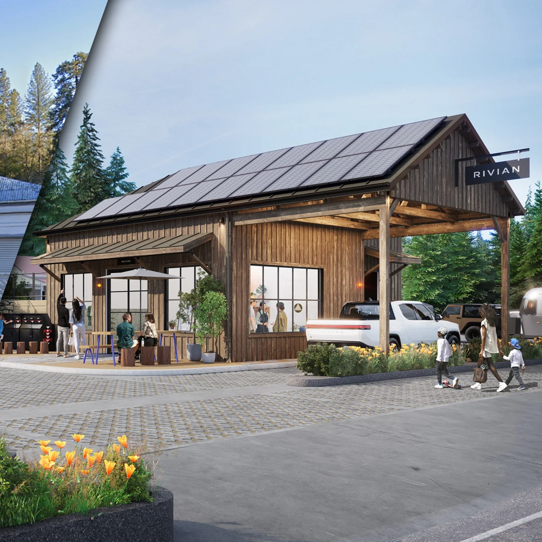 Rivian opens its first Charging Outpost, a crunchy not-gas station near Yosemite
