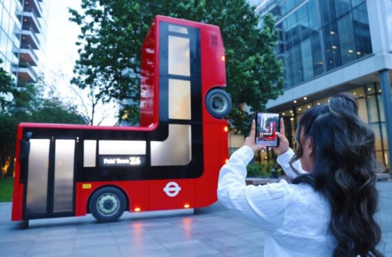 Samsung folds a London bus to promote its new foldables