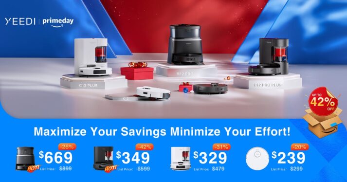 Save up to 42% on Yeedi Robot Vacuums With These Prime Day Deals