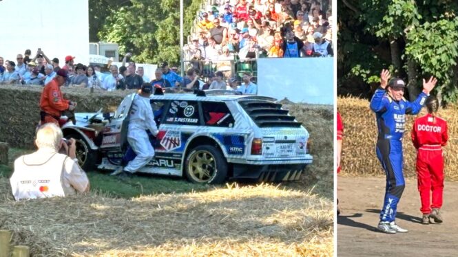 Travis Pastrana crashes Subaru ‘Huckster’ at Goodwood Festival of Speed